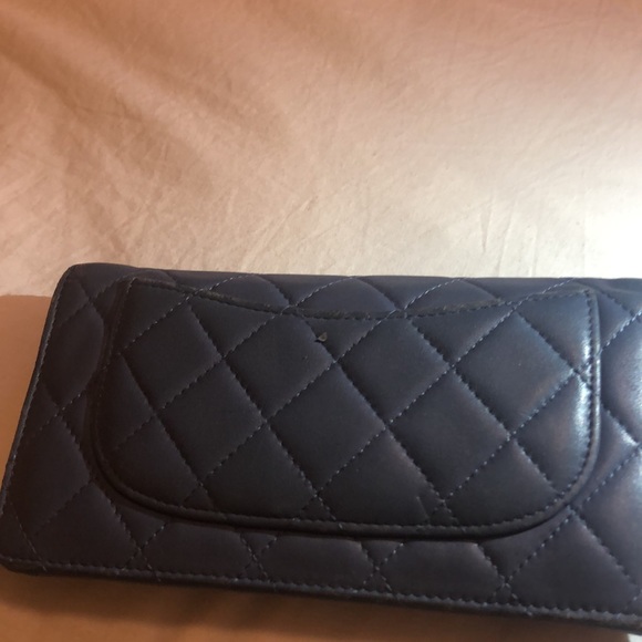 Blue/grey authentic vintage Chanel wallet. Has authentication code. - Picture 7 of 10